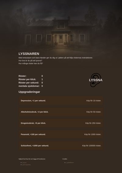 Skärmdump av spelet Lyssnaren.