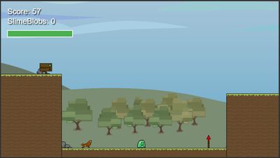 Skärmdump av spelet SlimeGame.