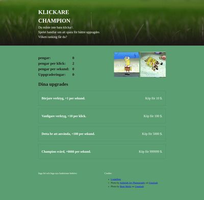 Skärmdump av spelet .