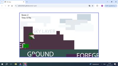 Skärmdump av spelet Dinosaur Game-klon med tomte.